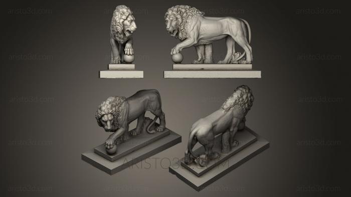 Figurines lions tigers sphinxes (STKL_0075) 3D model for CNC machine